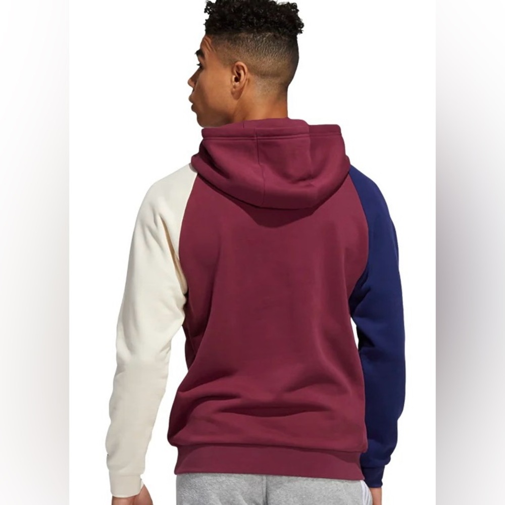 MENS ADIDAS ORIGINALS BLOCKED BOLD LOGO TREFOIL HOODIE SIZE XL  HE0076 NWT - Picture 2 of 6